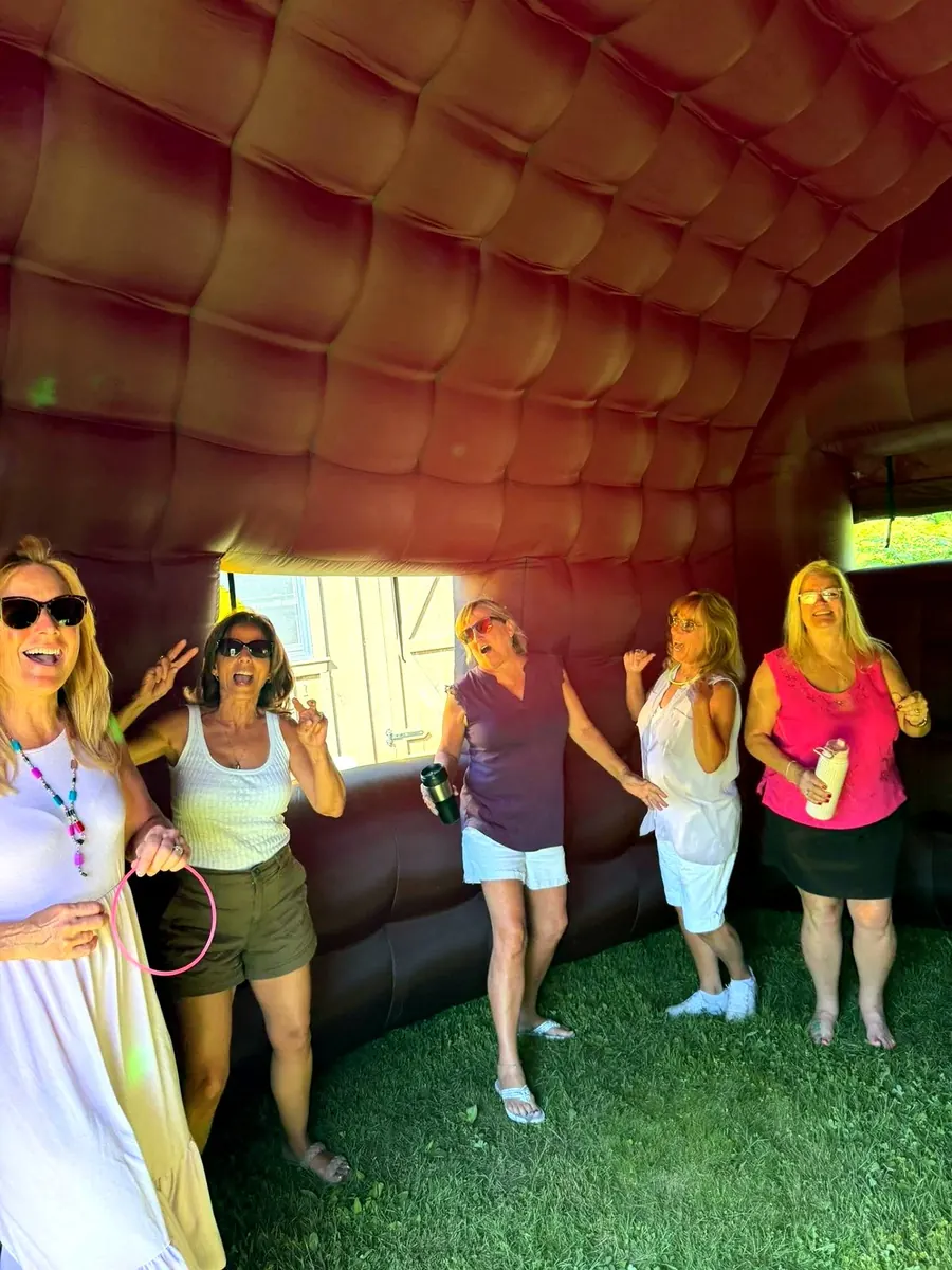 Guests posing inside the PopHaus nightclub